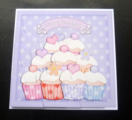 Birthday Cupcakes Wavy Corner Side Stacker by Charlie Angel