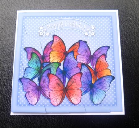 Birthday Butterflies Wavy Corner Side Stacker by Charlie Angel