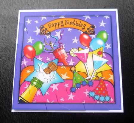 Birthday Celebrations Wavy Corner Side Stacker by Charlie Angel