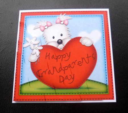 Jess Westie Dog's Grandparents Day Heart Wavy Corner by Charlie Angel