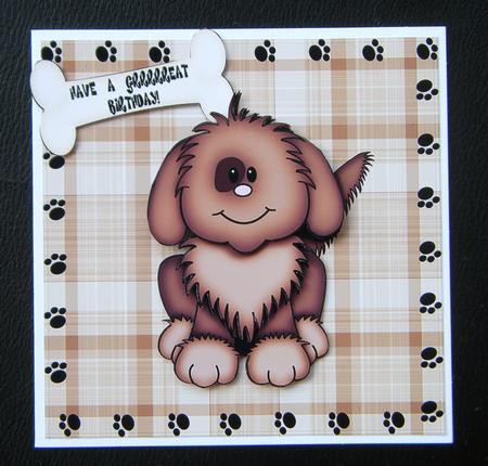 Have a Grrrrreat Birthday Dog Step by Step Birthday Card by Charlie Angel