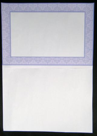 Lilac Roses in a Silver Frame, A5 Insert Sheet by Charlie Angel