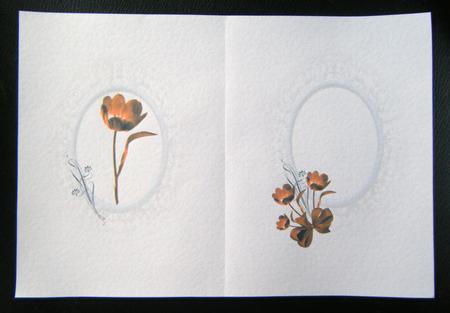 Peach Insert with Flowers by Charlie Angel