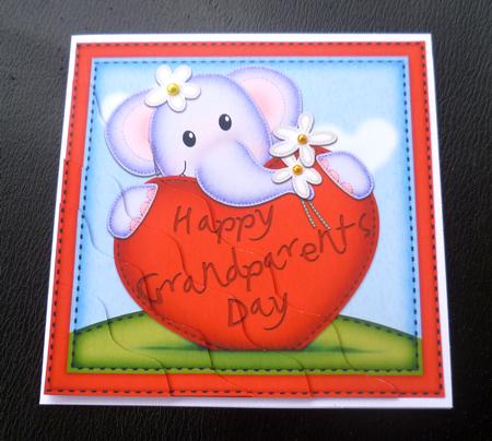 Lola Elephant's Grandparents Day Heart Wavy Corner by Charlie Angel