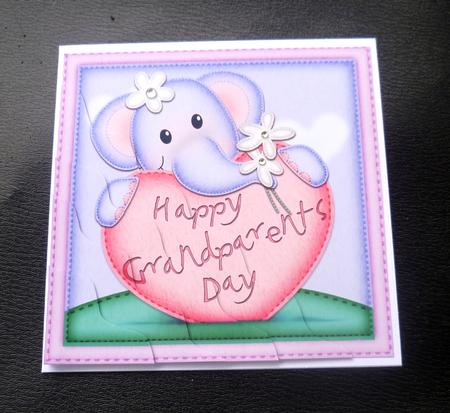 Lola Elephant's Grandparents Day Heart Wavy Corner by Charlie Angel