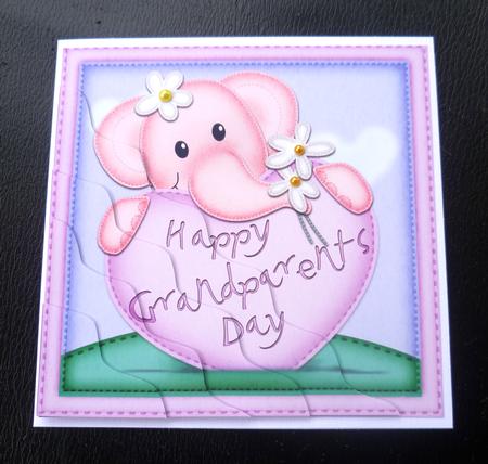 Lola Elephant's Grandparents Day Heart Wavy Corner by Charlie Angel