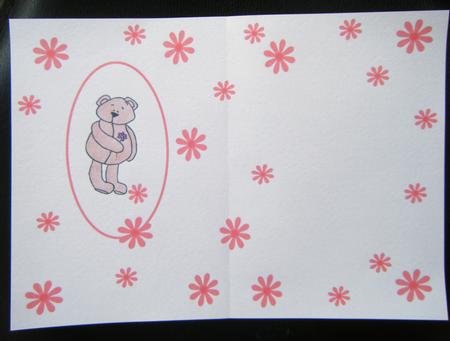 Teddy Bear Insert Red Floral by Charlie Angel