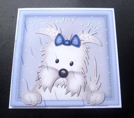 Jock Westie Wavy Corner Side Stacker Topper by Charlie Angel