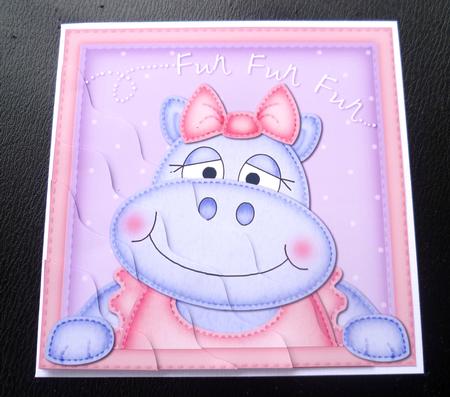 Hilda Hippo Wavy Corner Side Stacker Topper by Charlie Angel