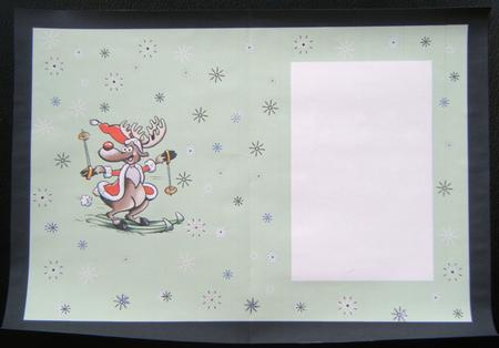 Skiing Reindeer Insert by Charlie Angel