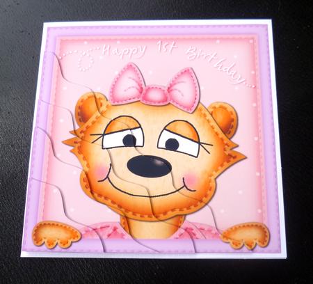 Mia Meerkat 1st Birthday Wavy Corner Side Stacker by Charlie Angel