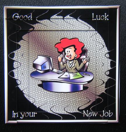 Good Luck in Your New Job Spiral Edge Stacker by Charlie Angel