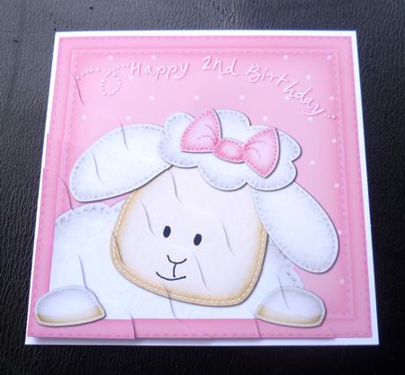 Little Lamb 2nd Birthday Side Stacker Topper by Charlie Angel