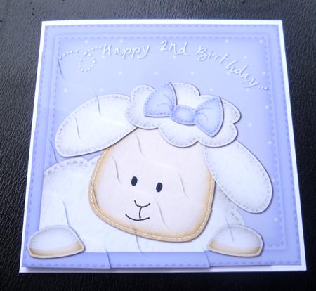 Little Lamb 2nd Birthday Side Stacker Topper by Charlie Angel