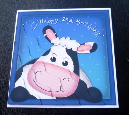 Milly Moo Cow 2nd Birthday Side Stacker Topper by Charlie Angel