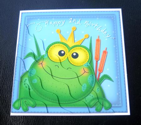 Freddy Frog 2nd Birthday Side Stacker Topper by Charlie Angel