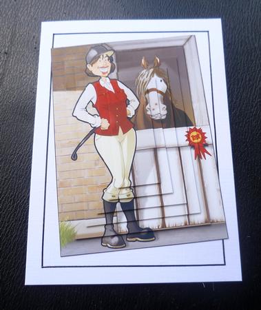 Horse Rider Lady Red Pyramid by Charlie Angel