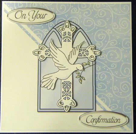 Christening/confirmation Quick Card with Decoupage by Charlie Angel