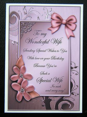 Metallic Birthday Greeting Quick Card with 3D Decoupage by Charlie Angel