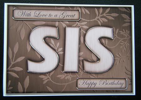 A5 Elegant Metallic Words Quick Card with 3D Decoupage by Charlie Angel