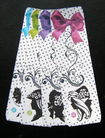 Lovely Lady Silhouette Bookmarks with Flourishes by Charlie Angel