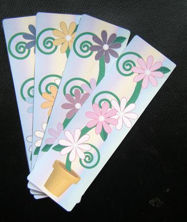 Flower Pots Bookmarks by Charlie Angel