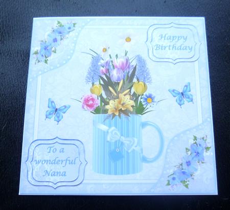Butterflies Birthday Decoupage Topper 3 by Charlie Angel