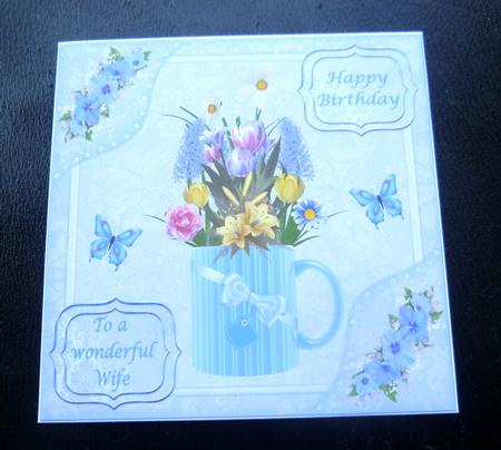 Butterflies Birthday Decoupage Topper 3 by Charlie Angel