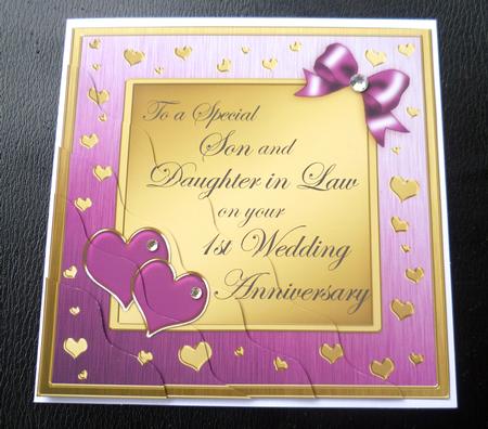 Son and Daughter in Law 1st Wedding Anniversary by Charlie Angel