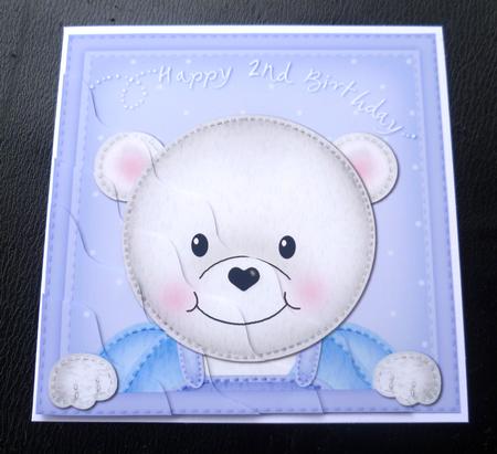 Teddy Ed 2nd Birthday Wavy Corner Side Stacker by Charlie Angel
