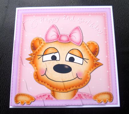 Mia Meerkat 2nd Birthday Wavy Corner Side Stacker by Charlie Angel