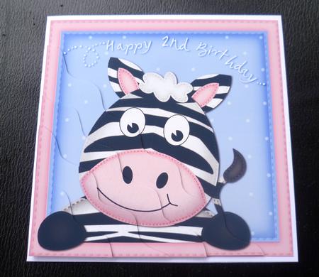 Debra Zebra 2nd Birthday Wavy Corner Side Stacker by Charlie Angel