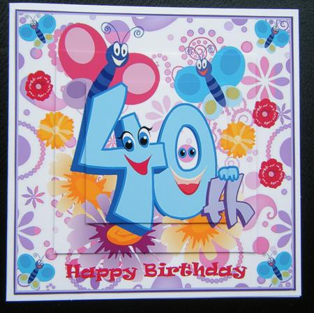 Pretty 40th Butterfly Card by Charlie Angel