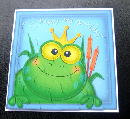 Freddy Frog 3rd Birthday Side Stacker Topper by Charlie Angel