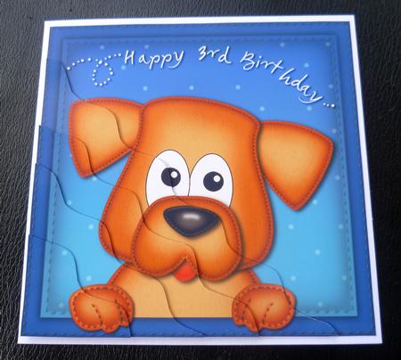 Rusty Dog 3rd Birthday Side Stacker Topper by Charlie Angel