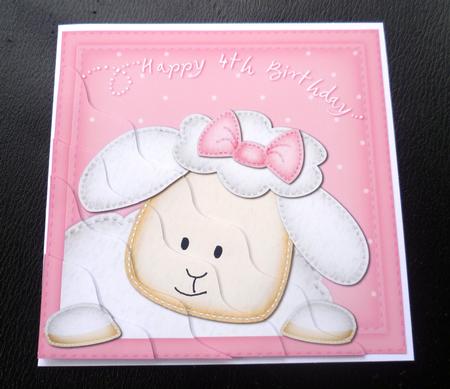 Little Lamb 4th Birthday Side Stacker Topper by Charlie Angel