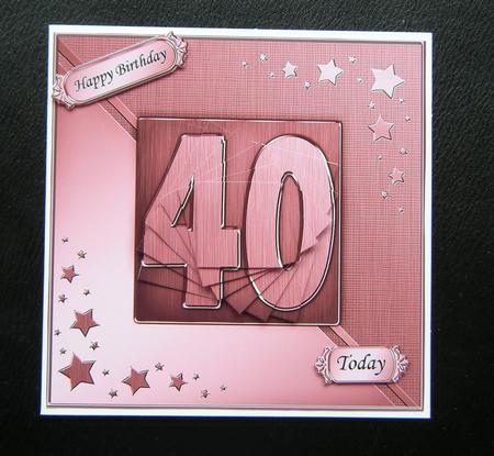 40th Metallic Age Quick Card with Twisted Pyramage by Charlie Angel