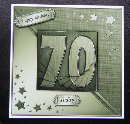 70th Metallic Age Quick Card with Twisted Pyramage by Charlie Angel
