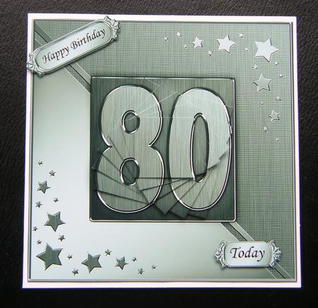 80th Metallic Age Quick Card with Twisted Pyramage by Charlie Angel