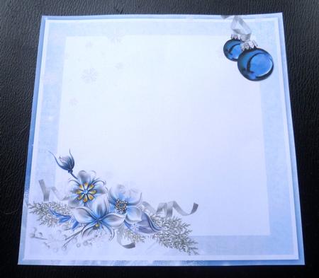 Winter Flowers Ink Saving Insert 8x8inch by Charlie Angel