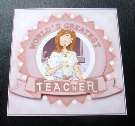 Teacher (female) Shabby Chic 8x8 by Charlie Angel