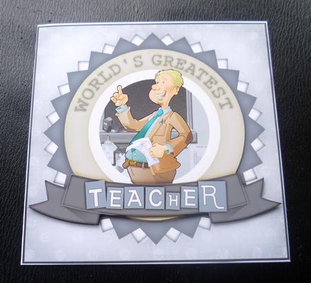 Teacher (male) Shabby Chic 8x8 by Charlie Angel