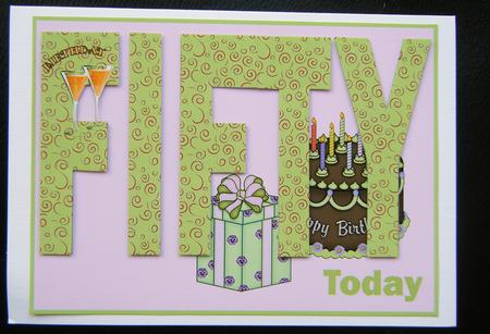 Green Fifty Today Card by Charlie Angel