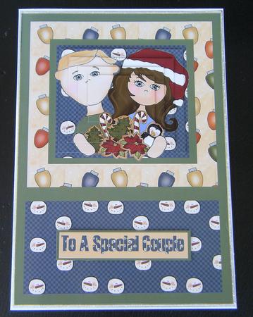 Special Couple Christmas Pyramid Card Front by Charlie Angel