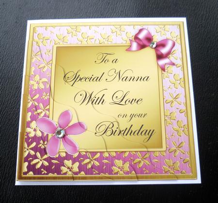 Floral Elegance Birthday Nanna Wavy Corner Side Stacker by Charlie Angel
