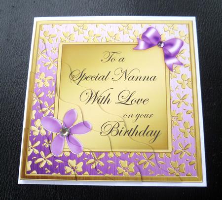 Floral Elegance Birthday Nanna Wavy Corner Side Stacker by Charlie Angel