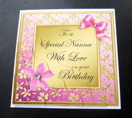 Floral Elegance Birthday Nanna Wavy Corner Side Stacker by Charlie Angel