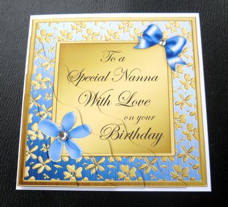 Floral Elegance Birthday Nanna Wavy Corner Side Stacker by Charlie Angel