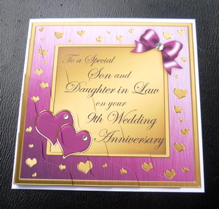 Son and Daughter in Law 9th Wedding Anniversary by Charlie Angel