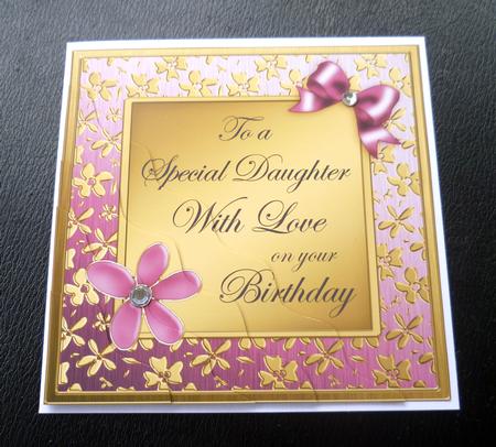 Floral Elegance Birthday Daughter Wavy Corner Side Stacker by Charlie Angel